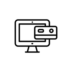 Online Payment icon in vector. Logotype