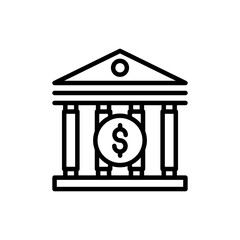 Bank icon in vector. Logotype