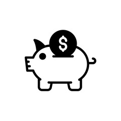 Obraz premium Piggy Bank icon in vector. Logotype