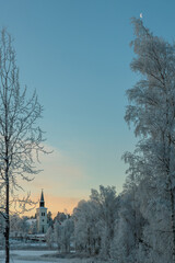 church in the winter