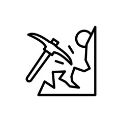 Mining icon in vector. Logotype