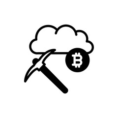 Cloud Mining  icon in vector. Logotype