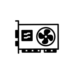 Video Card icon in vector. Logotype