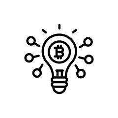 Bitcoin idea icon in vector. Logotype