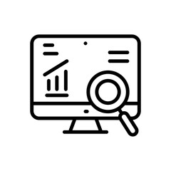 Analysis icon in vector. Logotype
