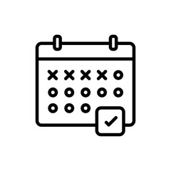 Planing icon in vector. Logotype