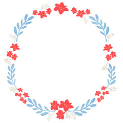 花のフレーム素材　フリージア