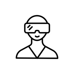 Virtual Glasses icon in vector. Logotype