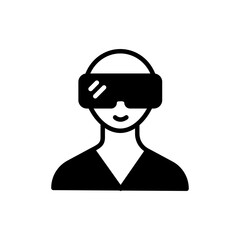 Virtual Glasses icon in vector. Logotype