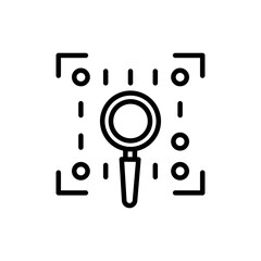 Code Search  icon in vector. Logotype