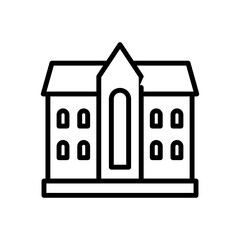 University icon in vector. Logotype