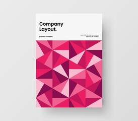 Fresh banner vector design concept. Simple geometric pattern magazine cover layout.