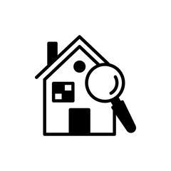 Find House  icon in vector. Logotype