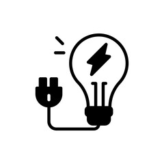 Electricity icon in vector. Logotype