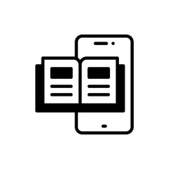 Mobile Book icon in vector. Logotype