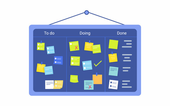 Paper sticky notes, messages, notepads and to do list and office notice or information board with appointment notes.