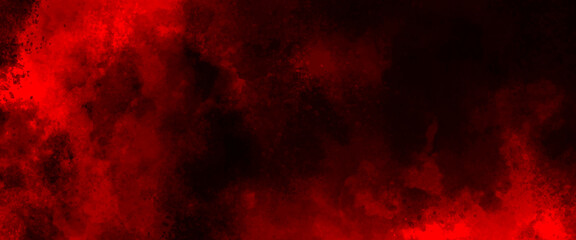 grungy red canvas background or texture, old vintage distressed bright red paper illustration, old vintage grunge pattern, red website banner or header 
