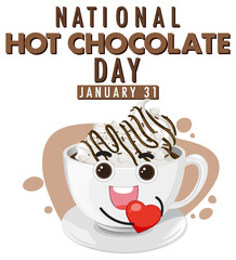 National Hot Chocolate Day Banner Design