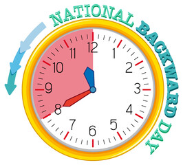 National backward day banner design
