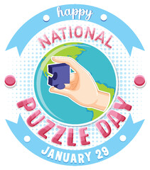 National Puzzle Day Banner Design