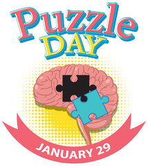 National puzzle day banner