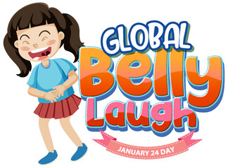 Fototapeta na wymiar Global Belly Laugh Day Banner Design