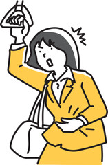 体調不良の女性