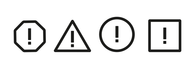 Attention icon, warning about danger. Danger sign, attention sign, warning sign.