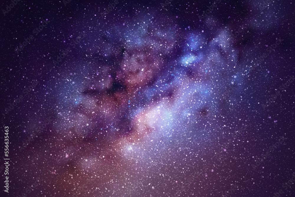 Sticker night starry sky. milky way, stars and nebula. space vector background