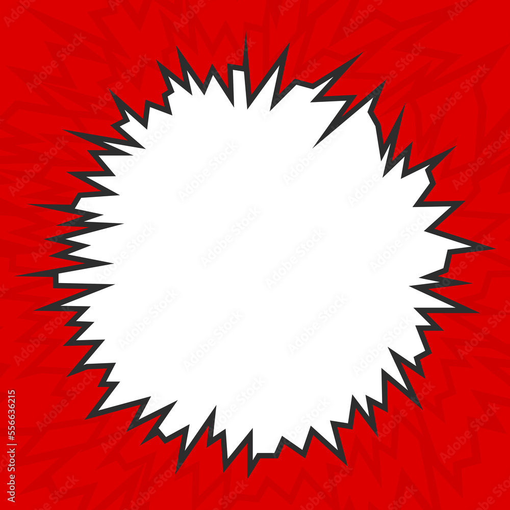 Poster simple framed background with explosion pattern and with some copy space area