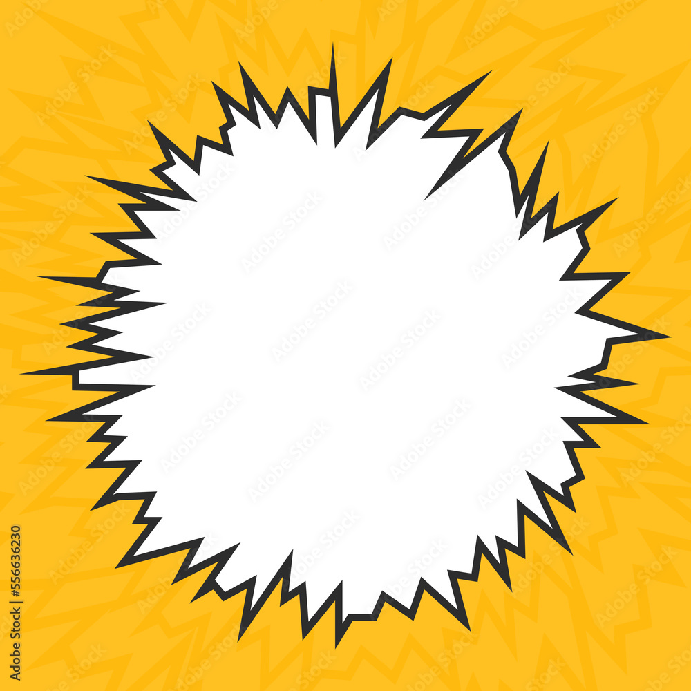 Poster simple framed background with explosion pattern and with some copy space area