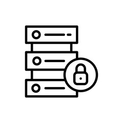 Safe Database icon in vector. Logotype
