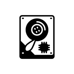 HDD icon in vector. Logotype