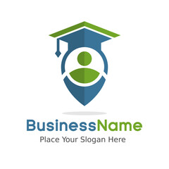 Student hat location vector logo template with creative design. Graphic with cap and pin location. suitable for graduate, degree, success, education, academic and university.