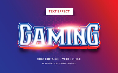 Gaming text style editable text effect