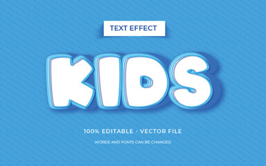 Obraz premium Kids text style editable text effect