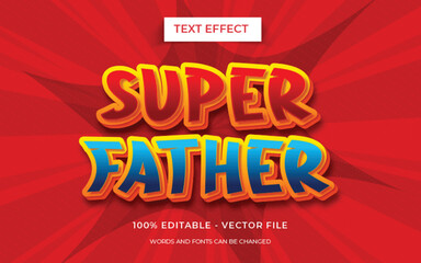 Super Father text style editable text effect