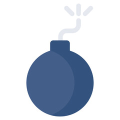 Cyber bomb icon, editable flat icon