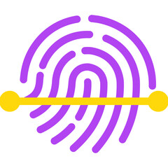 Premium download icon of fingerprint scanning 