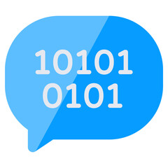 Premium download icon of binary data chat