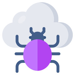 A unique design icon of cloud bug