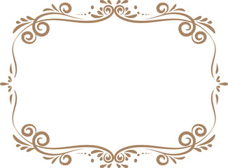 Vintage calligraphic frame and border illustration