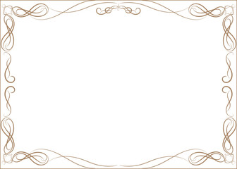 Vintage calligraphic frame and border illustration