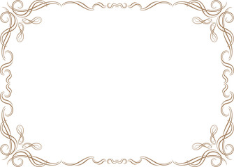 Vintage calligraphic frame and border illustration