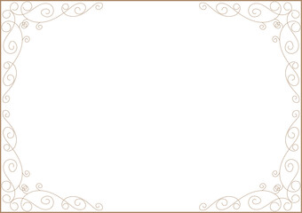 Vintage calligraphic frame and border illustration