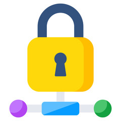Colored design icon of network cloud 