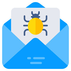 Bug mail icon in editable design