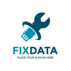 Naklejka na ściany i meble Fix data vector logo template. This logo suitable for working business.