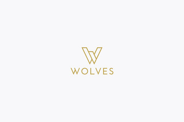 Letter W Minimalist Sharp and Strong Geometric Line Style Logo Concept.