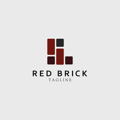 red brick logo vector illustration design for use brand company symbol